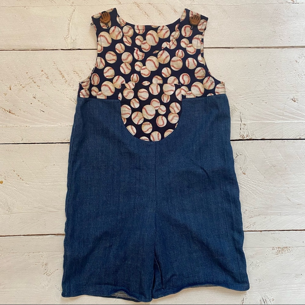Handmade Toddler Baseball Romper